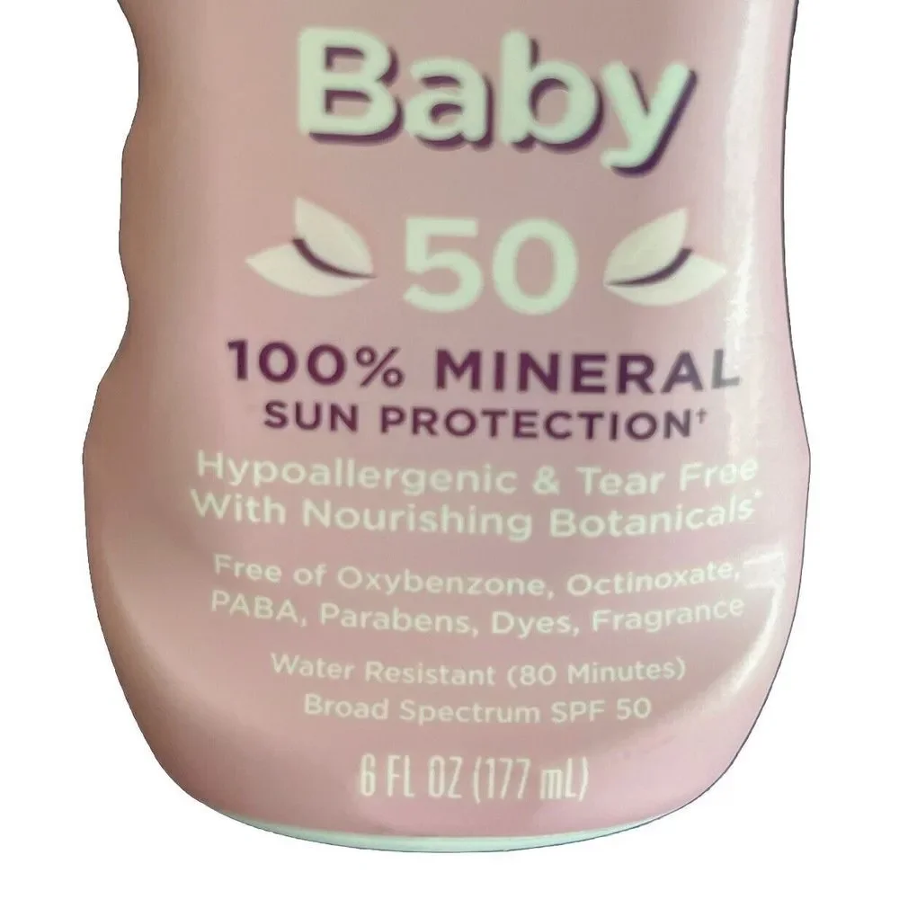 COPPERTONE Pure & Simple #1 Rated! BABY Sunscreen SPF 50 Mineral Protection 6oz